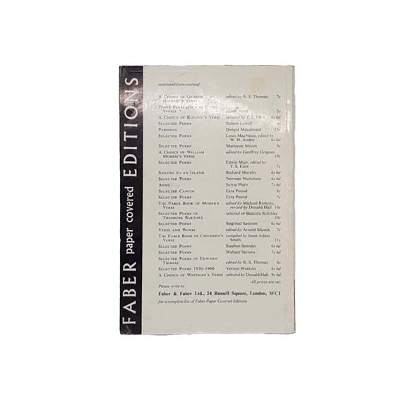 Robert Lowell's Selected Poems - Faber, 1969