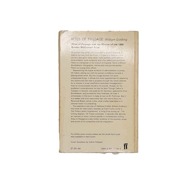William Golding&#39;s Rites of Passage - Faber, 1982