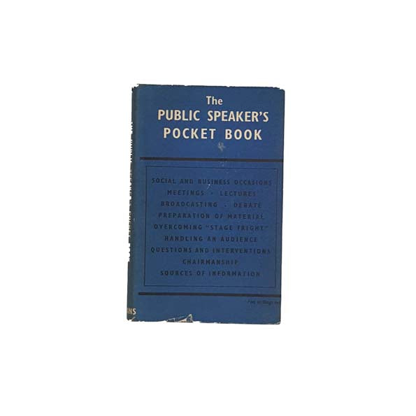 The Public Speaker's Pocket Book by Carlton Wallace 1956 - First Edition