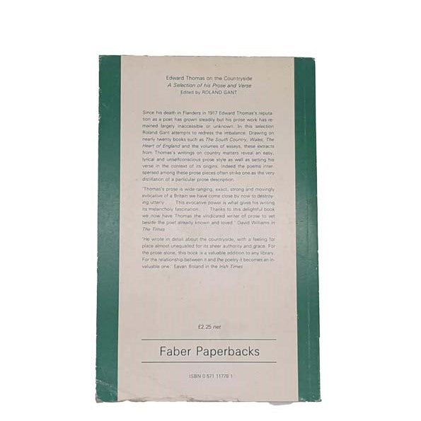Edward Thomas on the Countryside by Roland Gant, faber,1981