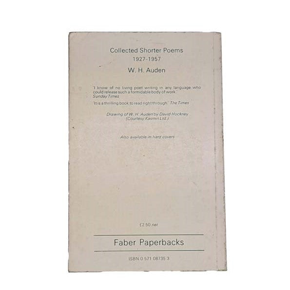 Collected Shorter Poems 1927-1957 by W.H. Auden, faber,1977