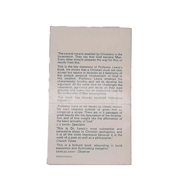 Miracles by C.S. Lewis, collins, 1967