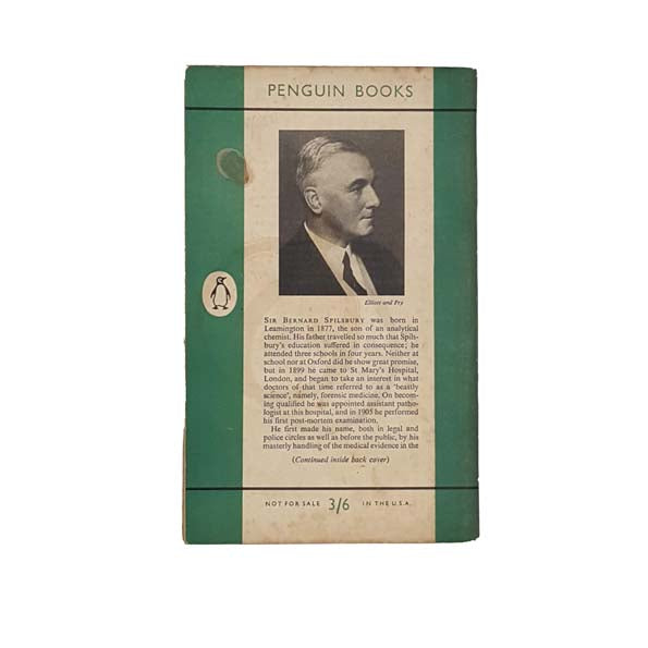 Bernard Spilsbury His Life and Cases by Douglas G. Browne and E.V. Tullett - Penguin, 1955