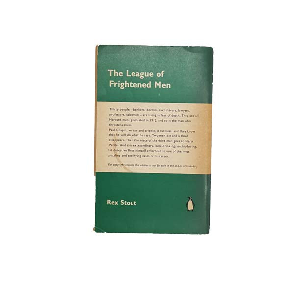 The League of Frightened Men by Rex Stout - Penguin, 1961