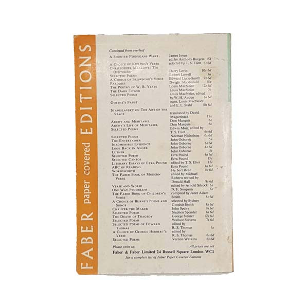 T.S. Eliot's The Use of Poetry &amp; The Use of Criticism - Faber, 1967