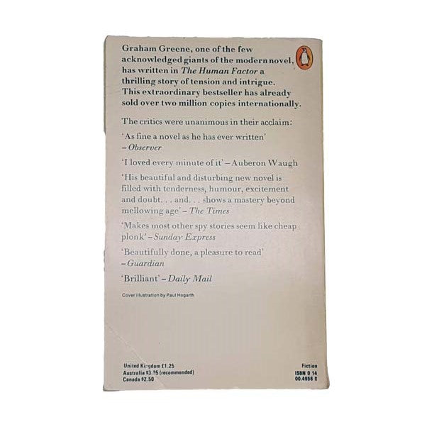 The Human Factor by Graham Greene, penguin, 1980