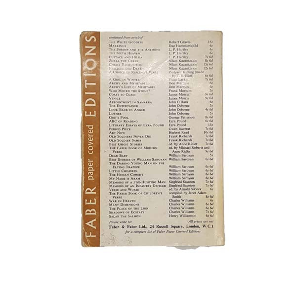 The Dark Labyrinth by Lawrence Durrell - Faber, 1966