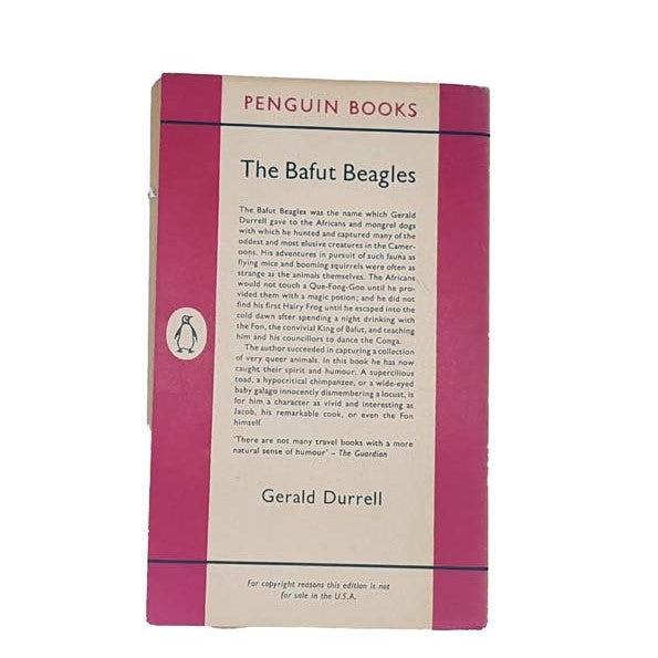 The Bafut Beagles by Gerald Durrell, penguin,1961