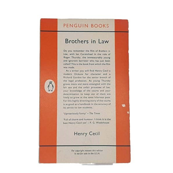 Brother in Law by Henry Cecil, penguin,1962