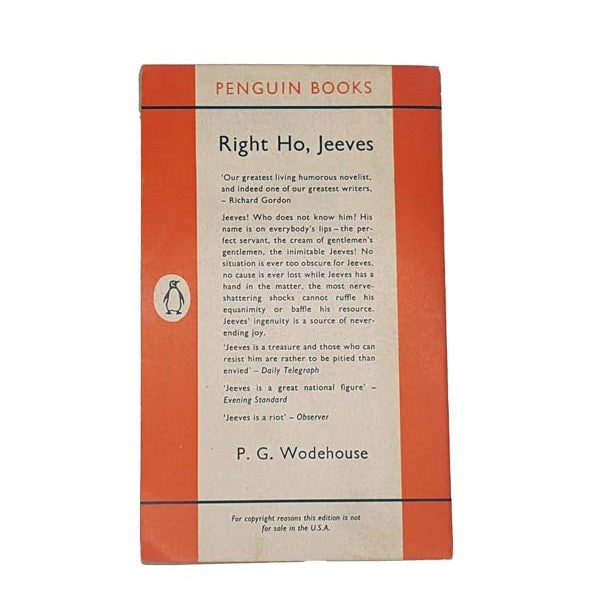Right Ho, Jeeves by P.G. Wodehouse, penguin,1961