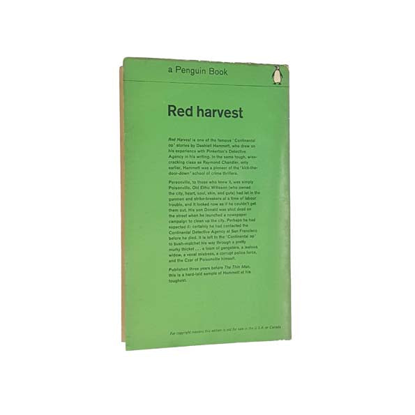 Red Harvest by Dashiell Hammett - Penguin, 1963