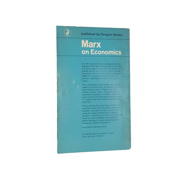 Marx on Economics by Robert Freedman - Pelican, 1963