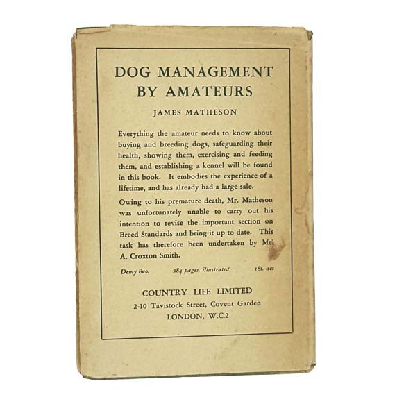 Dog Training by Amateurs by R. Sharpe 1949 - Country Life