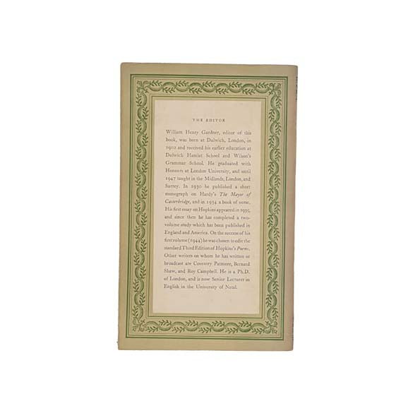 Poems and Prose of Gerard Manley Hopkins - Penguin, 1953