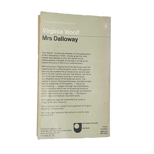 Virginia Woolf's Mrs Dalloway - Penguin, 1973