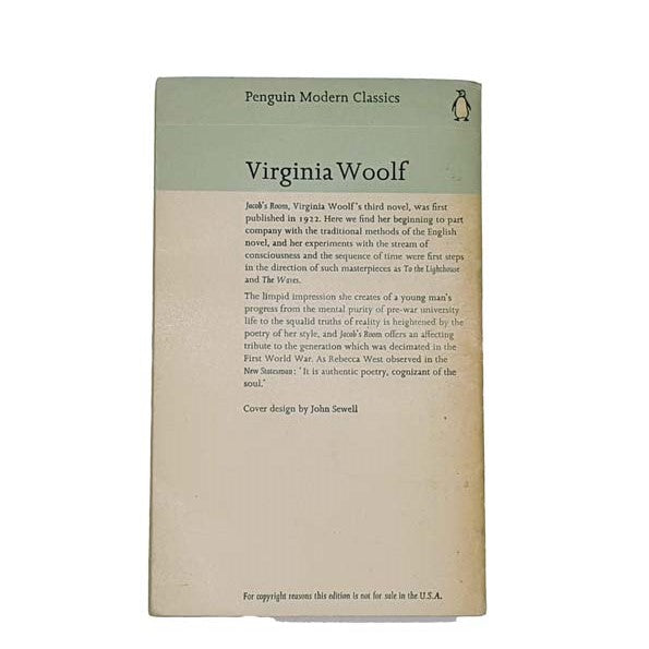 Jacob’s Room by Virginia Woolf, penguin,1965