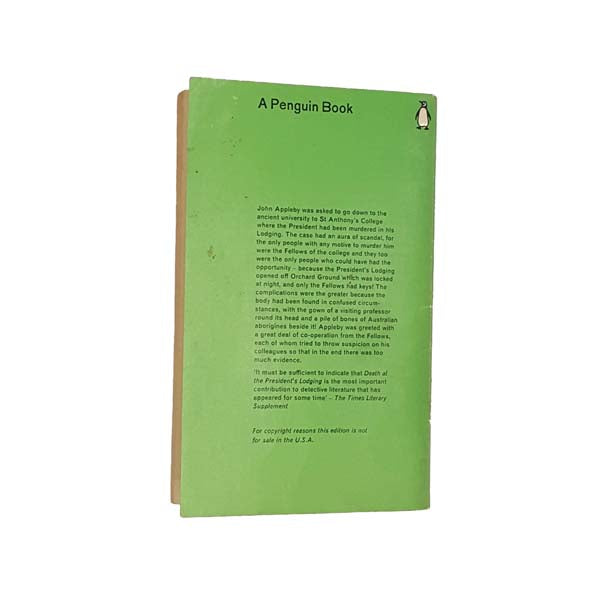 Death at the President's Lodging by Michael Innes - Penguin, 1962