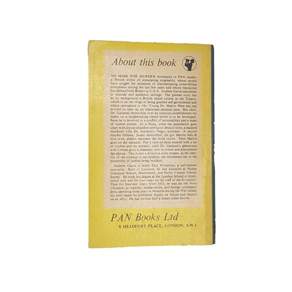 No Mask for Murder by Andrew Garve - Pan, 1950