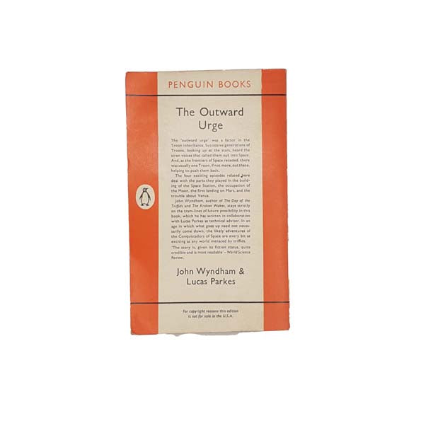 The Outward Urge by John Wyndham &amp; Lucas Parkes - Penguin, 1962