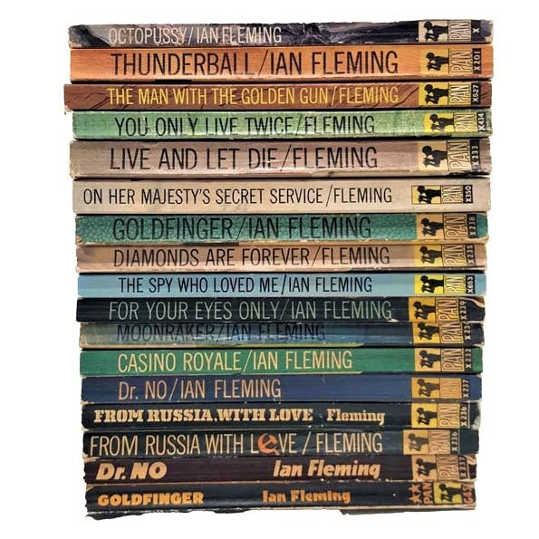 Complete James Bond Collection by Ian Fleming - 14 Pan Books, c.1960