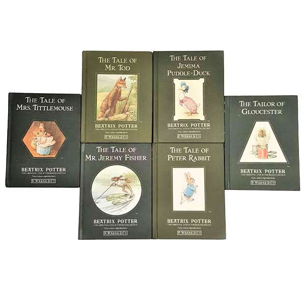 Beatrix Potter’s The Peter Rabbit Books - 6 Vintage Books - Green