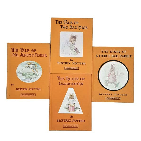 Beatrix Potter’s The Peter Rabbit Books - 4 Vintage Books - Orange