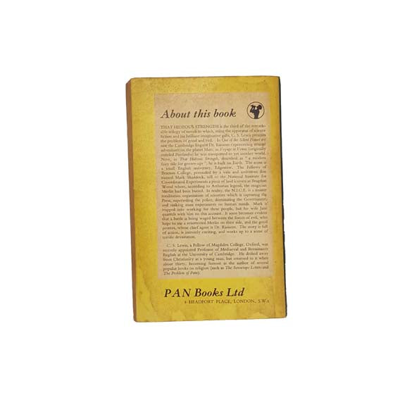 C.S. Lewis' That Hideous Strength - Pan, 1956
