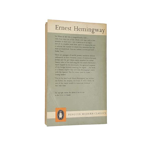 Ernest Hemingway’s For Whom the Bell Tolls - Penguin, 1963