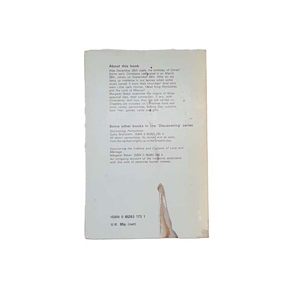 Discovering Christmas Customs and Folklore by Margaret Baker, 1979