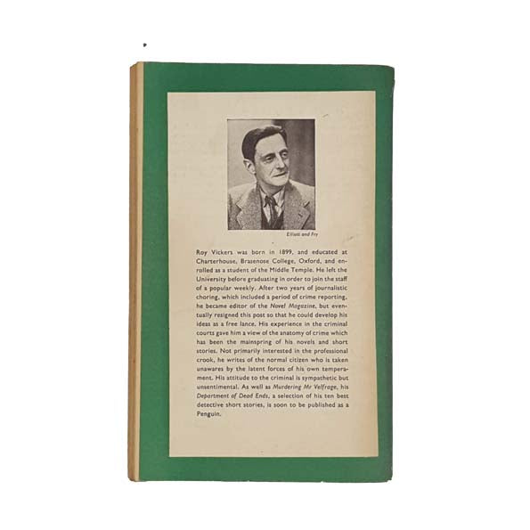 Murdering Mr Velfrage by Roy Vickers - Penguin, 1955