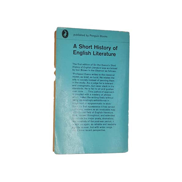 A Short History of English Literature by Ifor Evans - Pelican, 1963