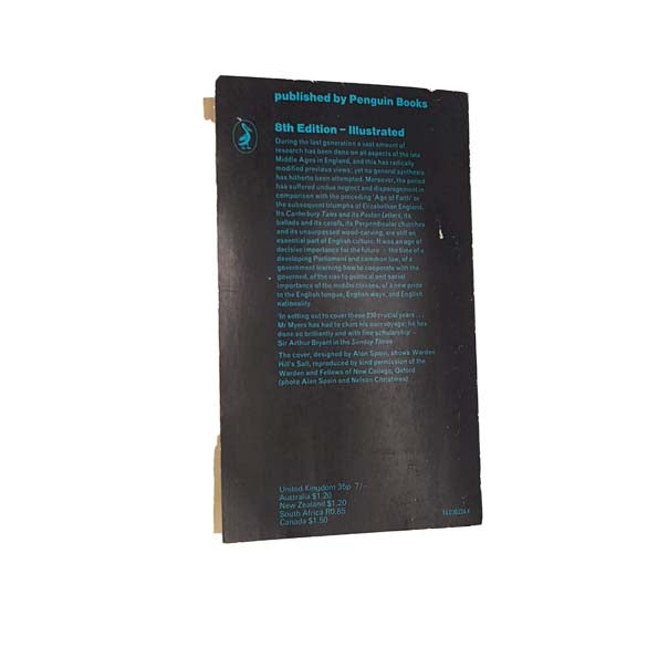 England in the Late Middle Ages by A. R. Myers - Pelican, 1971