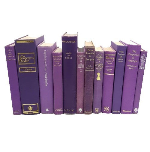 BOOKS BY THE FOOT: Vintage Purple - 1 Foot