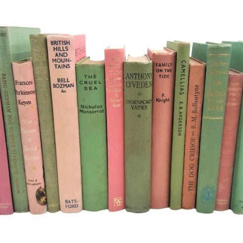 BOOKS BY THE METRE: Pink and Green Collection
