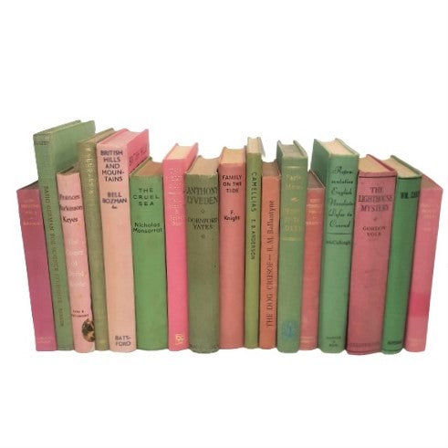 BOOKS BY THE METRE: Pink and Green Collection