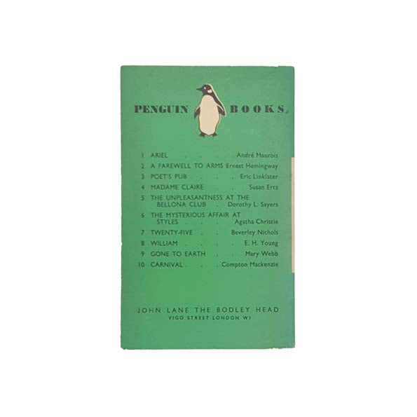 Dorothy L. Sayers' The Unpleasantness at the Bellona Club - Penguin, 1935