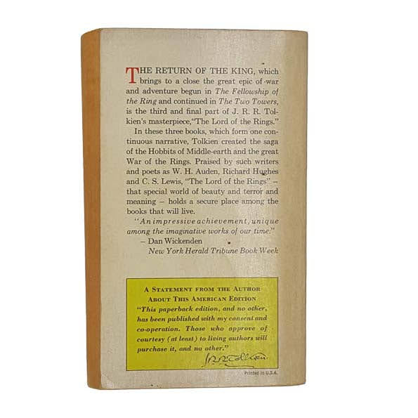 Tolkien’s The Return of the King - Ballantine Books, 1967