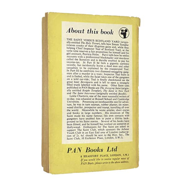 The Saint Versus Scotland Yard by Leslie Charteris 1950 - Pan Books