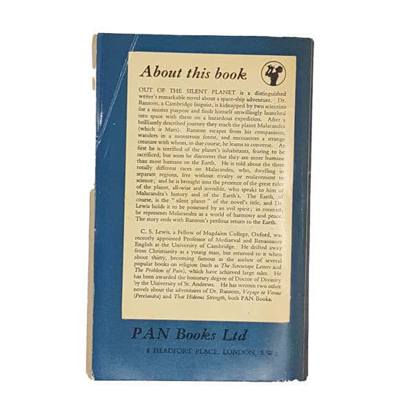 Out of the Silent Planet by C. S. Lewis - Pan, 1956