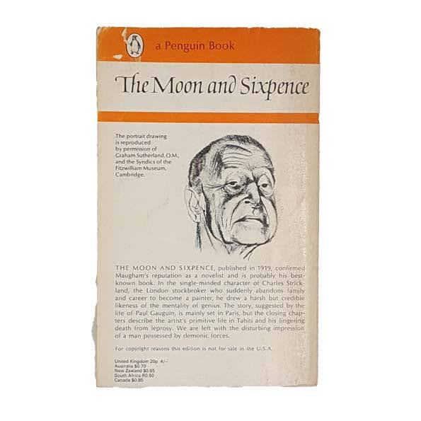 The Moon and Sixpence by W. Somerset Maugham - Penguin, 1969