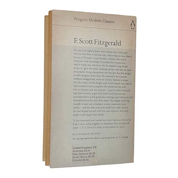 F. Scott Fitzgerald's The Great Gatsby 1968 - Penguin
