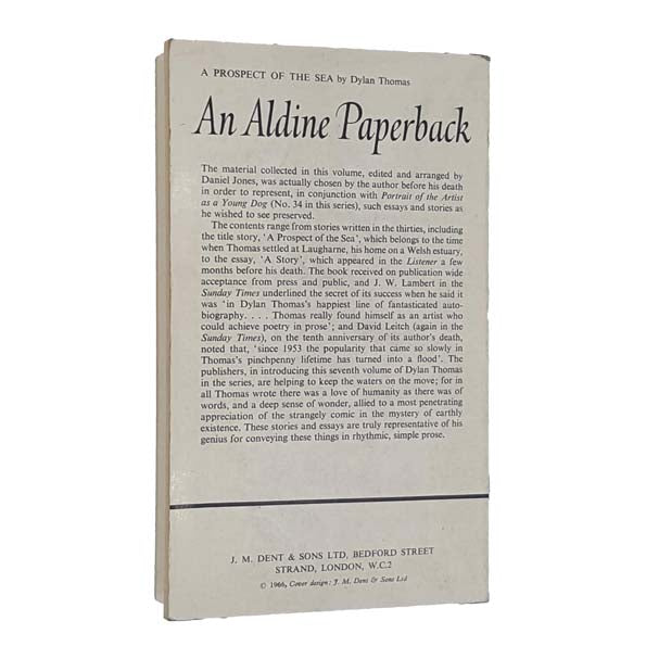 Dylan Thomas's A Prospect of the Sea 1972 - Dent