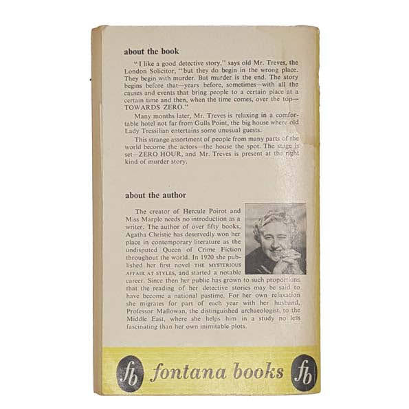 Agatha Christie’s Towards Zero - Fontana Books, 1961