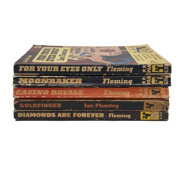 James Bond 007 by Ian Fleming - 5 Vintage Paperbacks - Pan, c.1960