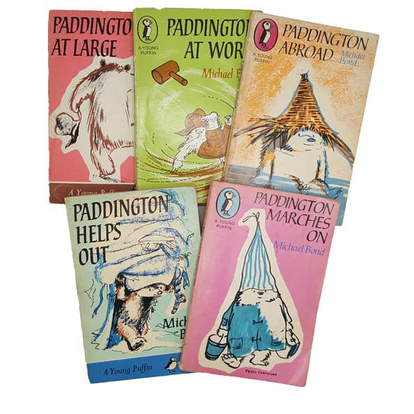 Five Paddington Bear Adventures by Michael Bond - Puffin, 1966-9