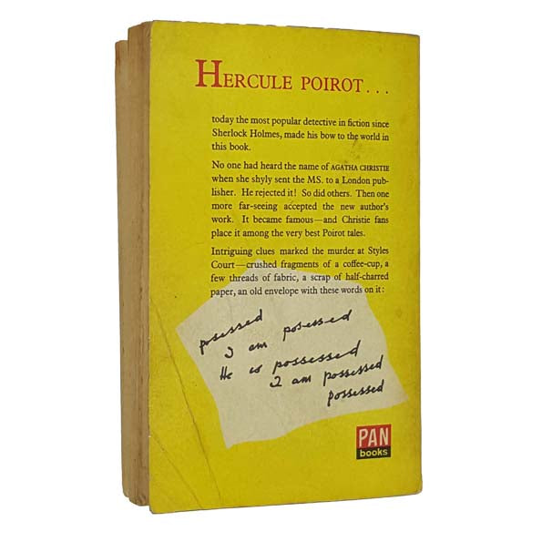 Agatha Christie's The Mysterious Affair at Styles 1965 - Pan Books