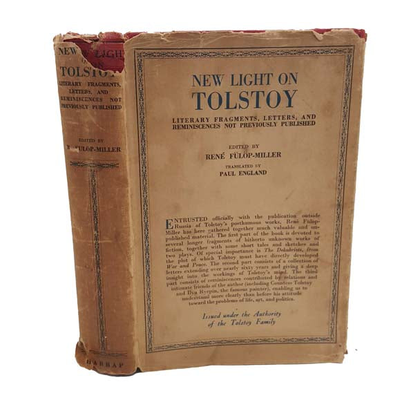 New Light on Tolstoy, 1931 - First Edition