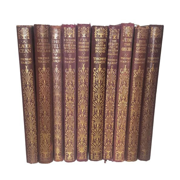 10 Thomas Hardy Leather Books, Macmillan, 1914-27