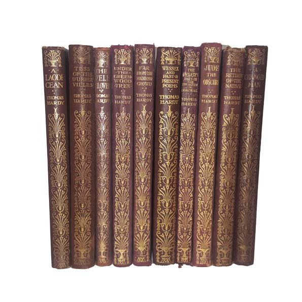 10 Thomas Hardy Leather Books, Macmillan, 1914-27