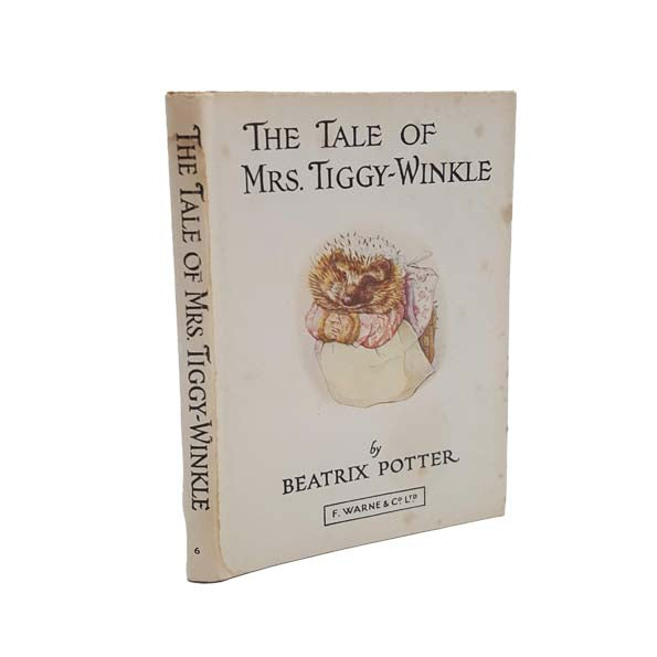 The Tale of Mrs. Tiggy-Winkle by Beatrix Potter - White DJ, Beige Cover